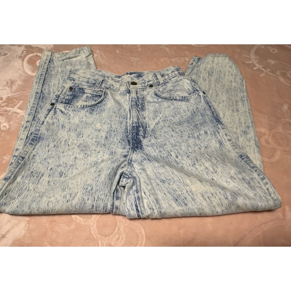 Vintage 90's Chic Womens Blue Acid Wash High Waist Jeans Size 8 pet Made in USA - Picture 2 of 11